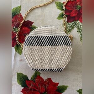 Small Bag with gold hardware hard outer shell